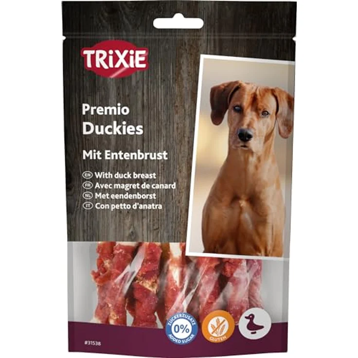 TRIXIE PREMIO Hunde-Duckies 100g - Glutenfreie, getreide- und zuckerfreie Hundeleckerli mit hohem Fleischanteil, ideal für Training und Belohnung – Bild 2
