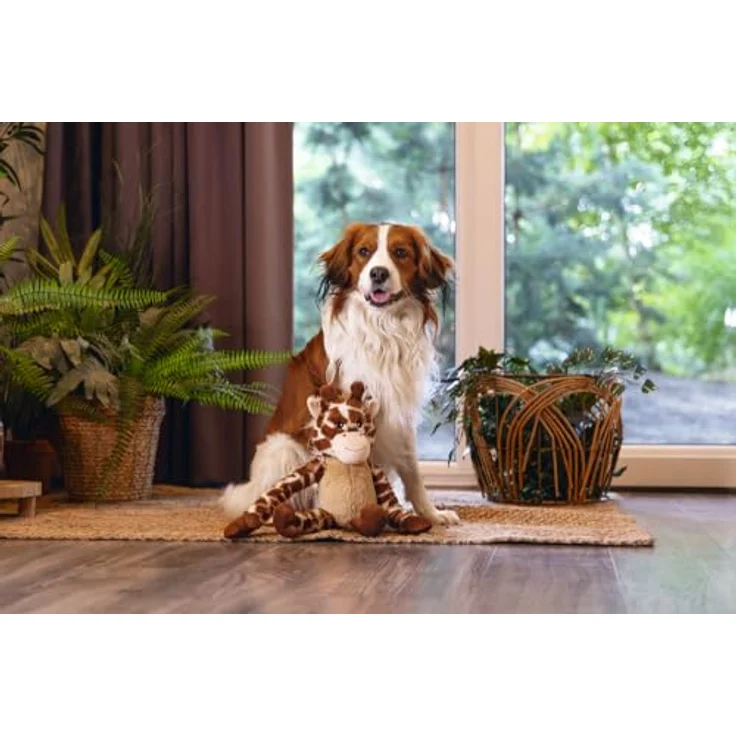 Beeztees Dschungel Giraffe, extra großes Hundespielzeug aus weichem Plüsch ohne Squeaker, braun – Bild 2