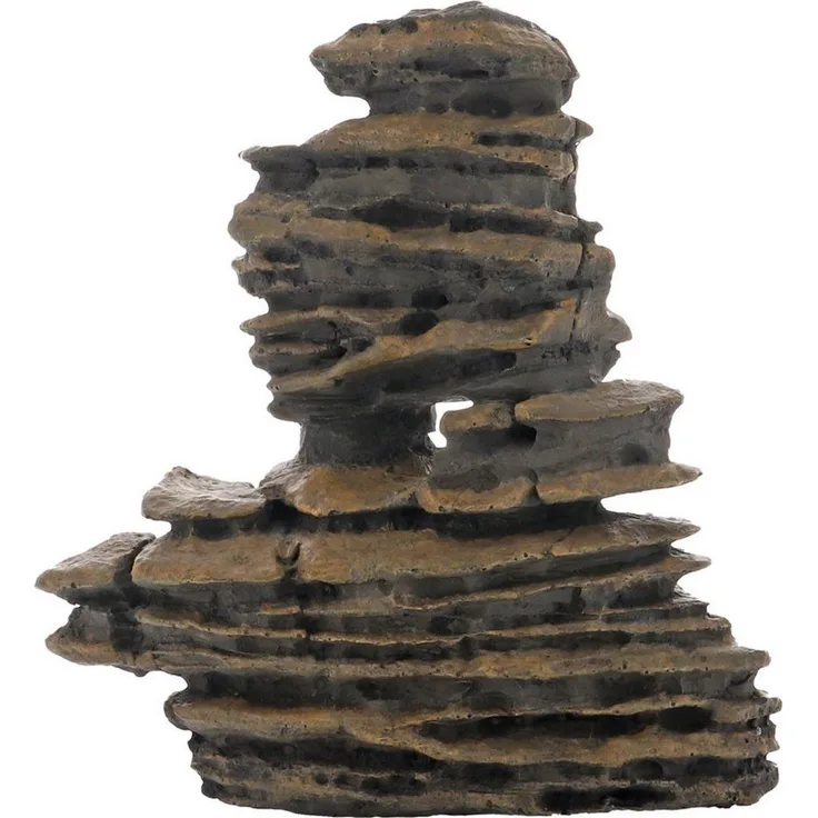 HOBBY Aquariendeko Pagoda Rock 1, detailgetreue Felsformation aus Polyresin, 16 x 7 x 17 cm