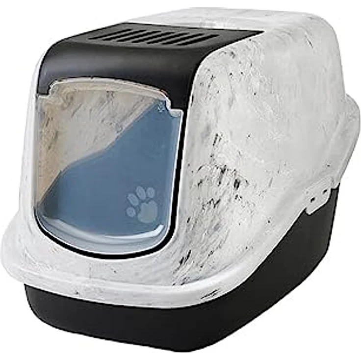 Nobby Katzentoilette "NESTOR MARBLE", moderne Form mit aufklappbarer Front, inkl. Aktivkohle-Filter, verschiedene Farben – Bild 2