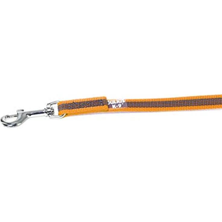 JULIUS K-9 IDC Color & Gray gumierte Leine, 14 mm x 2 m ohne Schlaufe, stark und widerstandsfähig, Orange-Grau – Bild 3