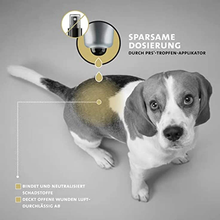 Peticare Spezial Wund-Puder für Hunde, Katzen | 100% hochwertiges Zeolith-Pulver | hohe Saugfähigkeit | PRS® System für langanhaltende Wirkung - 70 g – Bild 5
