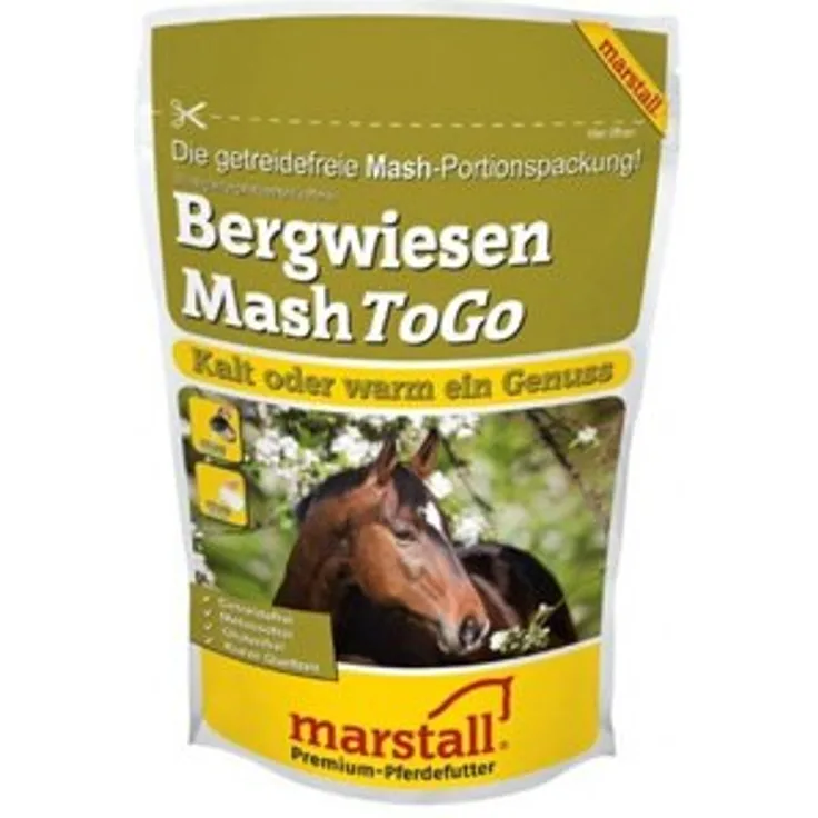 MARSTALL Bergwiesen-Mash Togo 350 g, getreide- und melassefreies Pferdefutter, leicht verdaulich und zuckerarm