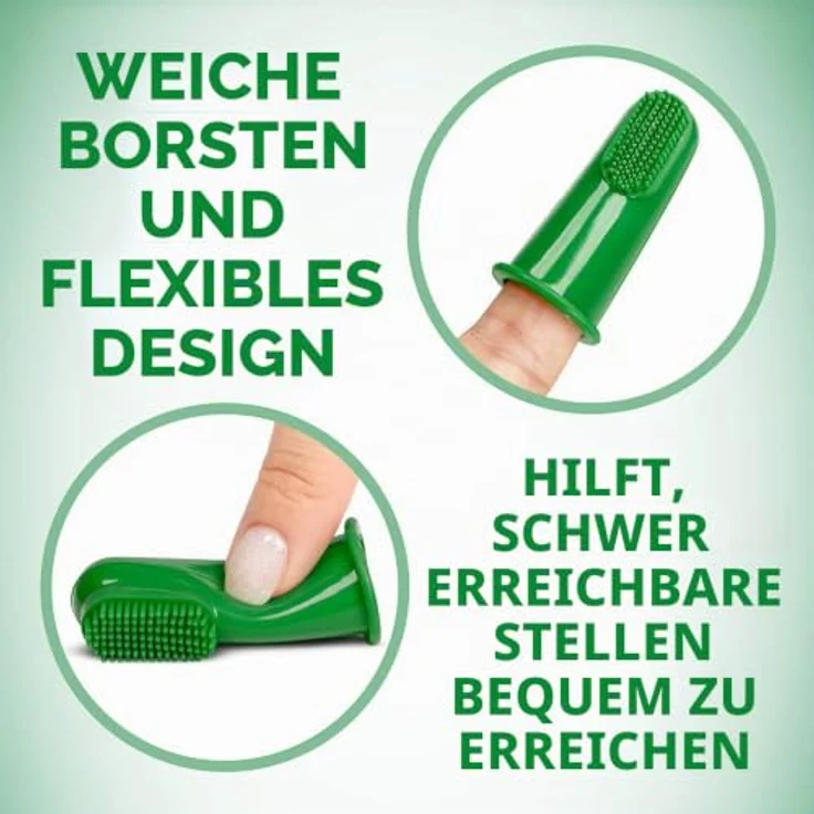Vet's Best Silicone Finger Brushes für Hunde & Welpen, 5er Pack, BPA-frei, sanft zu Zahnfleisch, effektive Plaque- und Zahnsteinentfernung – Bild 3