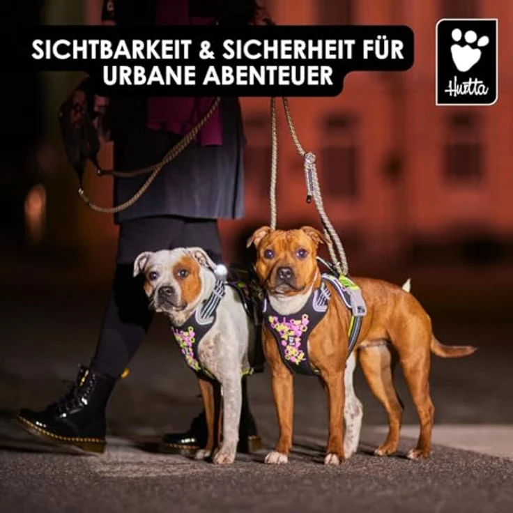 Hurtta Weekend Warrior Neon Hundegeschirr II, reflektierend mit 3M-Reflektoren, Licorice (Lakritz), 75-100 cm – Bild 3