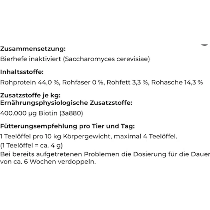 Canina Biotin Forte, Ergänzungsfuttermittel für Hunde, 500g Pulver für gesundes Fell und starke Krallen – Bild 3