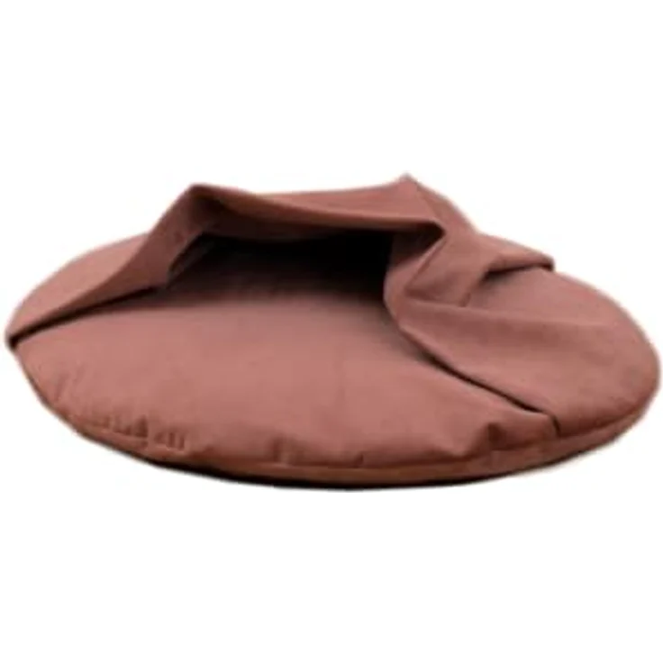 Rohrschneider Liegekissen Iglu für Hunde, Weiches Kissen mit integrierter Höhle, Samt-Stoff, abnehmbarer Bezug, waschbar, Rose, Gr. S: Ø43xH20cm – Bild 1