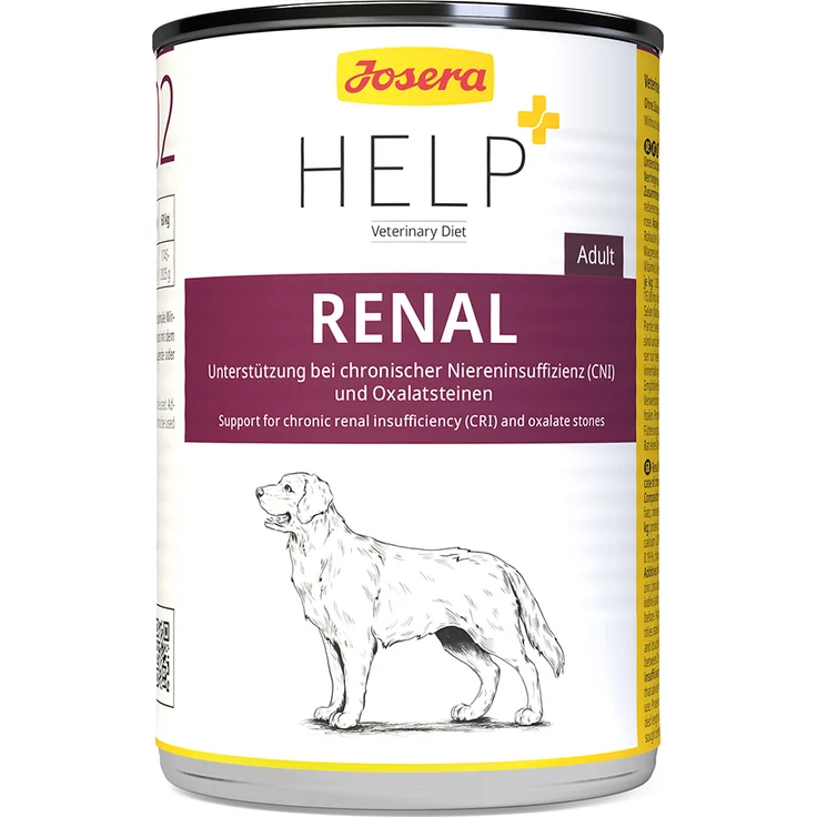 Josera Help Renal, Hund Nassfutter zur Unterstützung bei chronischer Niereninsuffizienz (CNI) und Oxalatsteinen, 6x400g