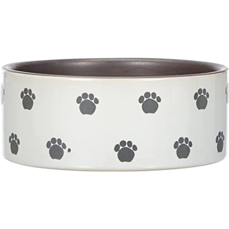 Nobby Hunde Keramiknapf PATA creme grau Ø 15 x 6 cm 550 ml – Bild 2