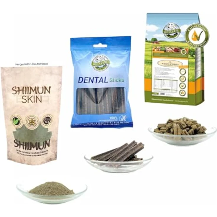 Bellfor Futterset für Boxer – Hypoallergenes, getreidefreies Trockenfutter mit Huhn 4 kg, Dental Sticks 100 g & Shiimun Skin Pulver 50 g – Bild 2