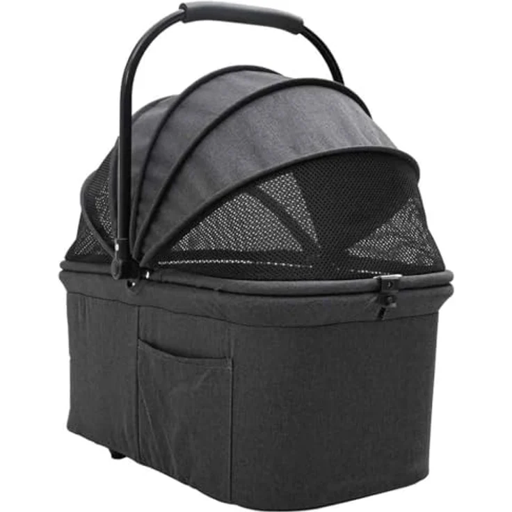 vidaXL Hunde-Transportbox Faltbarer Haustierwagen, Schwarz, 78 x 54 x 101 cm aus Oxford Stoff – Bild 8