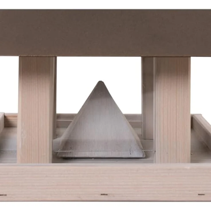 Siena Garden Vogelfutterhaus Luna, modernes Vogelhaus mit Futtersilo und Stahlblechdach, 26x26x24 cm, Kiefer FSC 100% – Bild 3