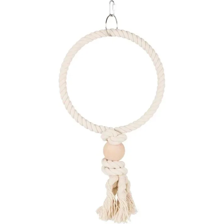 Trixie Rope Ring ø24cm, Vogelspielzeug aus robustem Material für Spaß und Beschäftigung