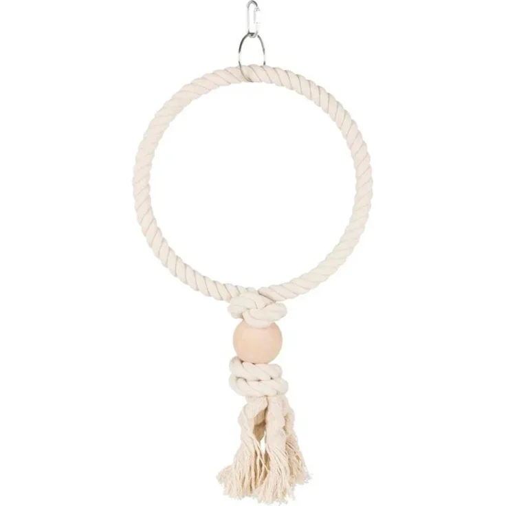 Trixie Rope Ring ø24cm, Vogelspielzeug aus robustem Material für Spaß und Beschäftigung