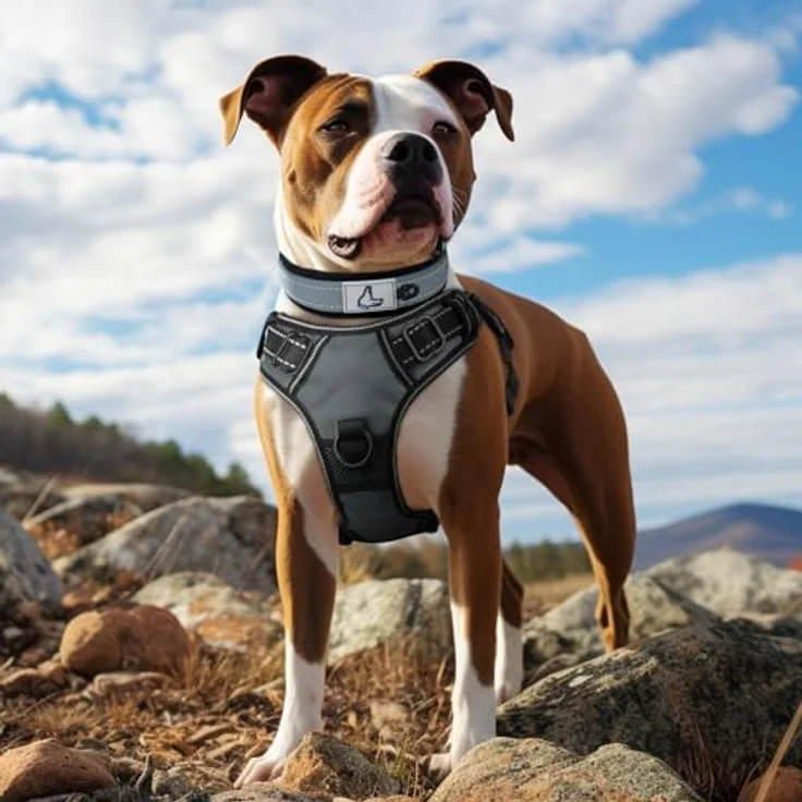 Joytale Hundehalsband Neopren, Gepolstert und Reflektierend, für Mittelgroße Hunde, Grau – Bild 3