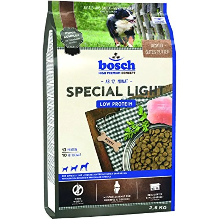 bosch HPC Special Light, Hundetrockenfutter zur eiweiß- und mineralstoffreduzierten Ernährung, weizenfrei, 1 x 2.5 kg