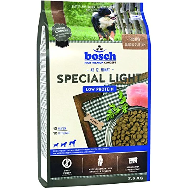 bosch HPC Special Light, Hundetrockenfutter zur eiweiß- und mineralstoffreduzierten Ernährung, weizenfrei, 1 x 2.5 kg – Bild 1