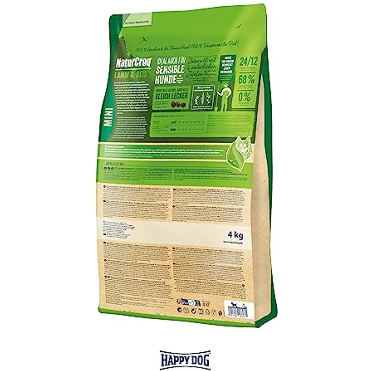 Happy Dog NaturCroq Mini Adult, Trockenfutter für kleine Hunderassen bis 10 kg, Lamm & Reis, 4 kg – Bild 4