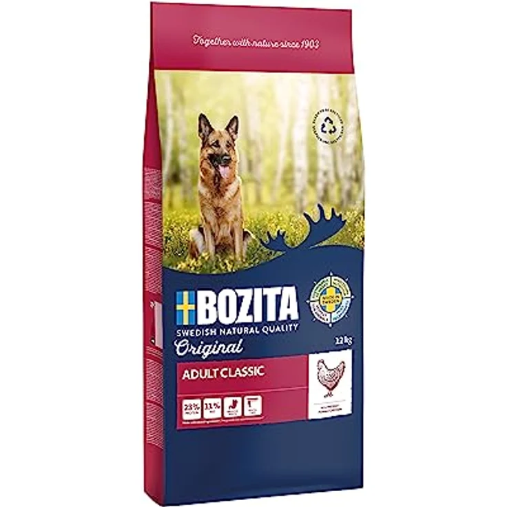 Bozita Original Adult Classic, Hunde-Trockenfutter mit Huhn, 12kg, natürliche Zutaten – Bild 1