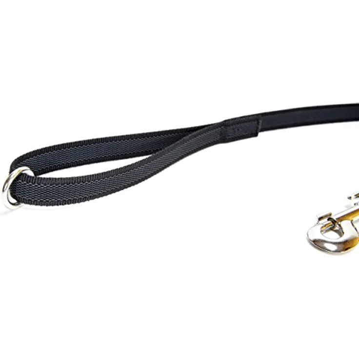 JULIUS K-9 IDC Color & Gray gumierte Leine, 20 mm x 1,2 m mit Schlaufe und O-Ring, stark und widerstandsfähig, Schwarz-Grau – Bild 2