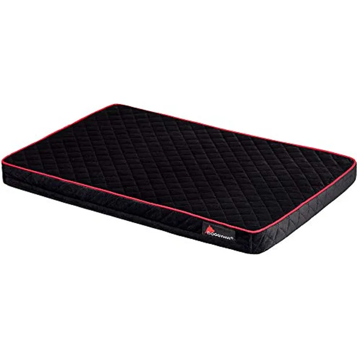 Tiggo Hundematratze DOGGYHUT® XL, für Hundeanhänger XL 80103 und 80106, maschinenwaschbarer Softcover Überzug, 5 cm dicker Schaumstoffkern, rutschfester Boden, 85 x 52 x 6 cm, Schwarz