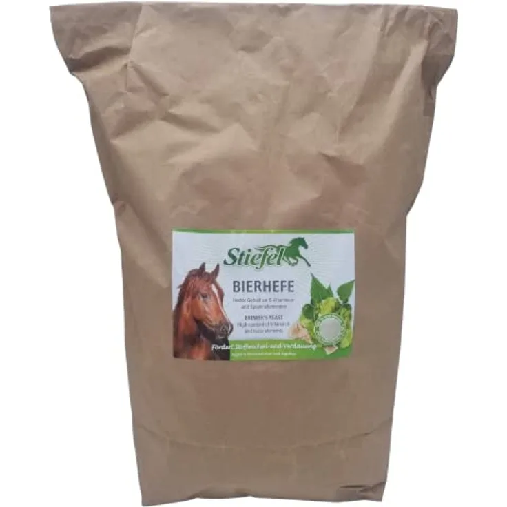 Stiefel Bierhefe für Pferde, 100% naturbelassene & reine Bierhefe zur Unterstützung von Stoffwechsel und Verdauung, mit Vitaminen & Spurenelementen, 10kg