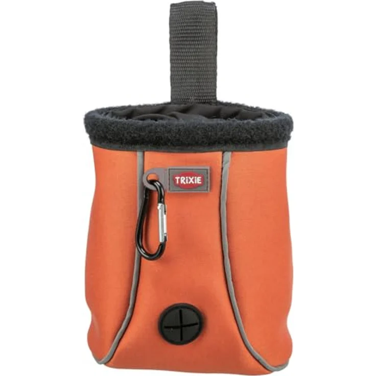 TRIXIE Snacks Twist Treat, Leckerlibeutel mit Drehverschluss und Müllsackspender, Ø 11 × 14 cm, schwarz – Bild 4