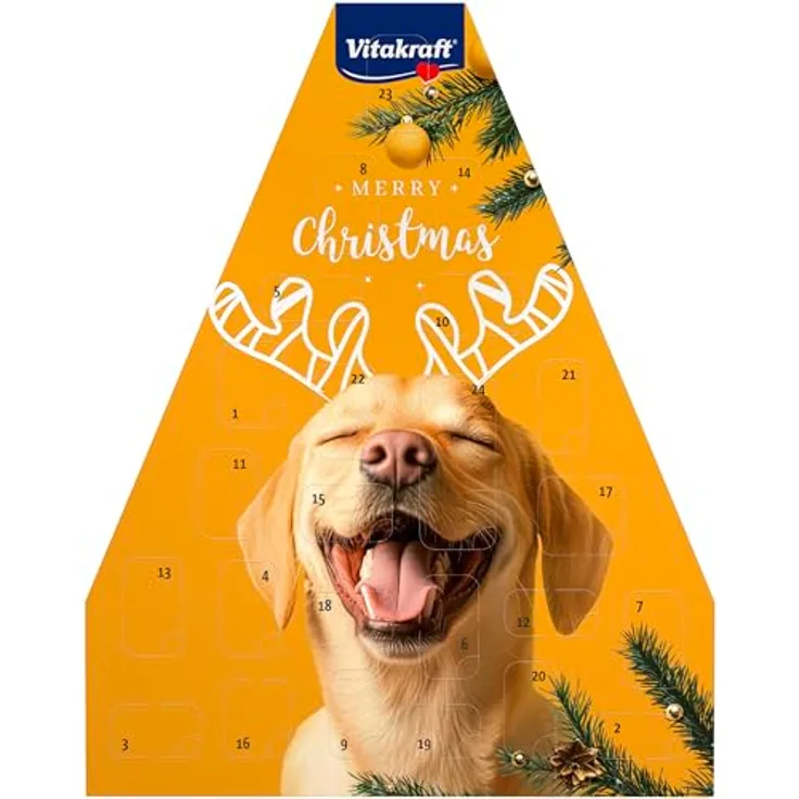 Vitakraft Adventskalender für Hunde 2025, liebevoll gefüllter Snacks mit 244g, zuckerfrei und für alle Altersstufen geeignet