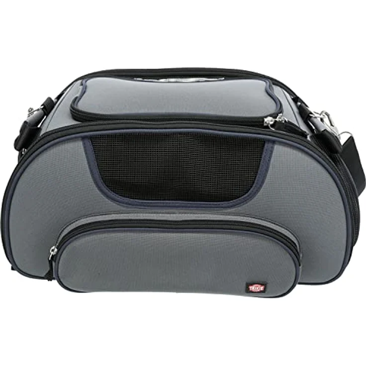 TRIXIE Tiertransporttasche Airline Tasche Wings grau/blau für Katzen mit abnehmbarem Schulterriemen - Preisvergleich – Bild 4