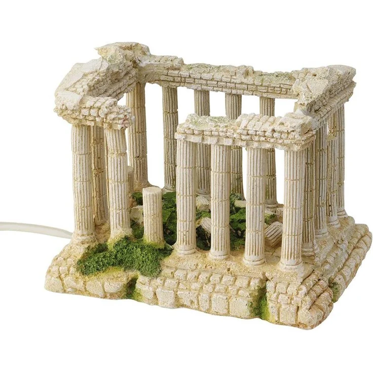EBI Aqua Della Acropolis L, Aquarium Dekoration aus ungiftigem Polyesterharz mit Airstone, geeignet für Süss- und Meerwasseraquarien – Bild 1