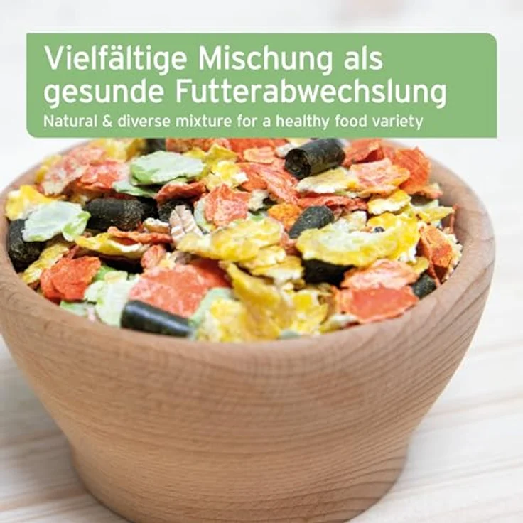 AniForte Natur Nagerfutter 4,5kg - Artgerechtes Futter für Hamster, Meerschweinchen, Kaninchen mit Gemüseflocken, Getreide, Luzerne und Kräutern - Ohne künstliche Zusätze, Made in Germany – Bild 2