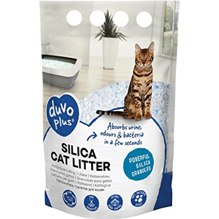 Duvo+ 989000 Premium Silica Katzenstreu, Cranberry, hochabsorbierend und geruchsneutral
