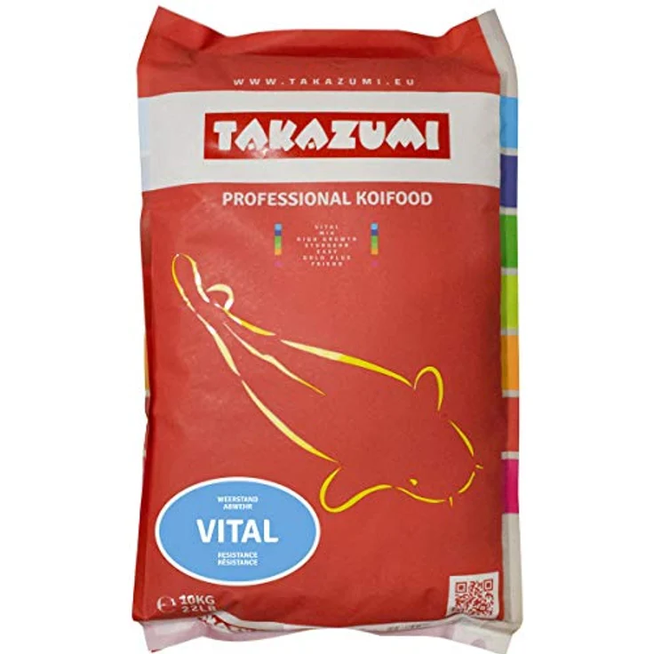 Takazumi Vital, 4,5kg Fischfutter, schwimmende Pellets mit Immunstärkendem Pre-Mix – Bild 2