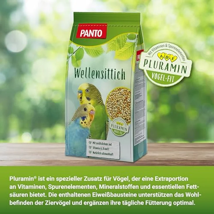Panto ® WELLENSITTICHFUTTER MIT PLURAMIN® 1 kg, nährstoffreiche Saatenmischung für Wellensittiche – Bild 5