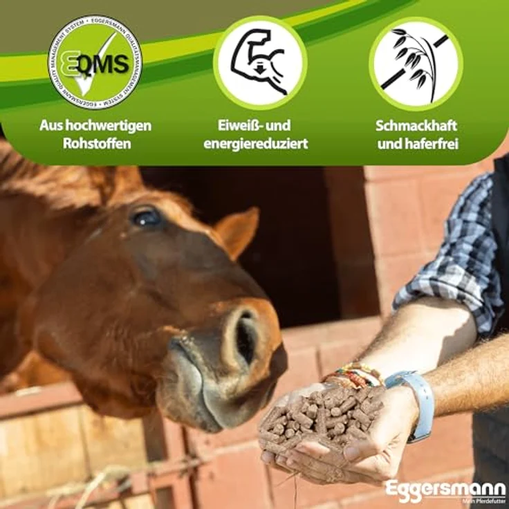 Eggersmann Mein Pferdefutter Kombi Pellets, 10 mm Pelletiertes Mischfutter, eiweißreduziert & haferfrei, 25 kg – Bild 2