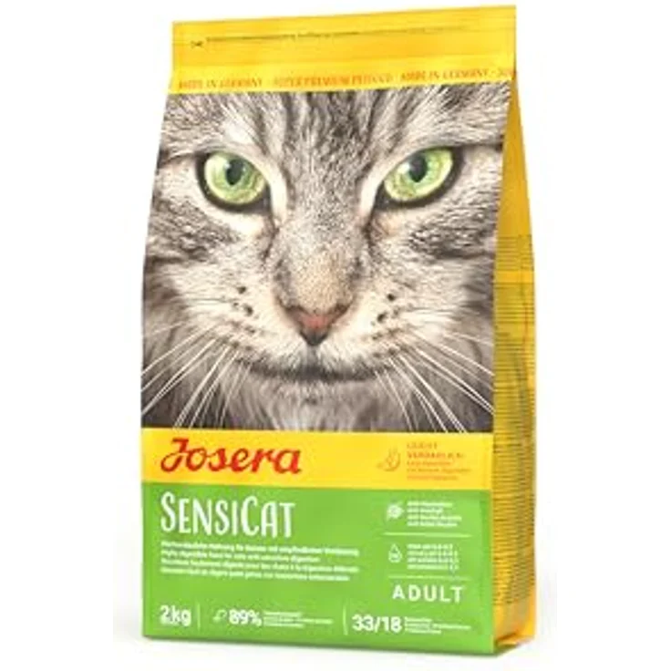 Josera SensiCat, Premium Trockenfutter für empfindliche Katzen, Geflügel & Reis, weizenfrei, 2 kg Packung – Bild 1