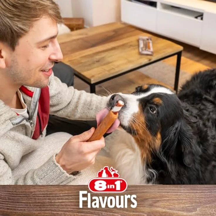 8in1 Triple Flavour Mega Ribs, Kau-Snack für größere Hunde, 140g, reich an Protein, fördert gesunde Zähne und Zahnfleisch – Bild 5
