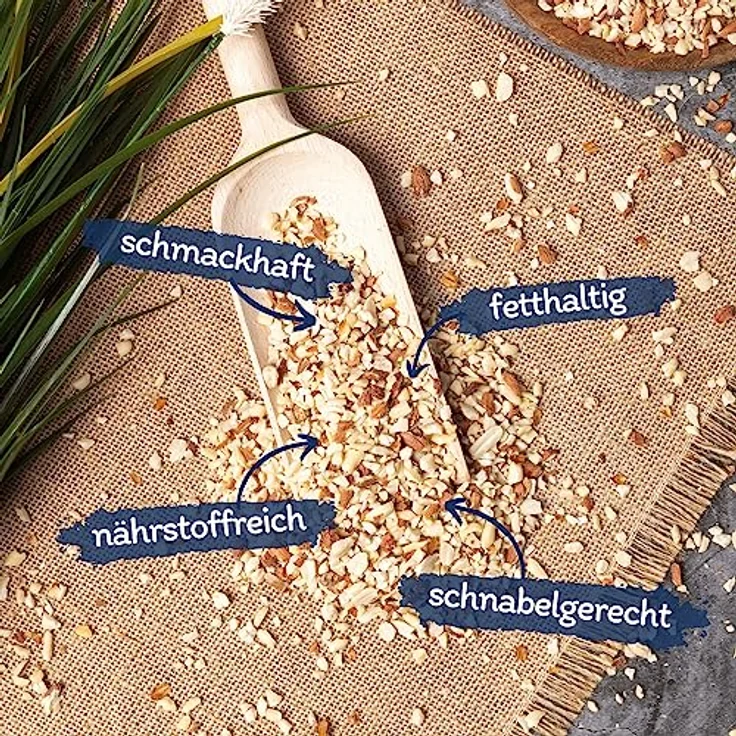 Lyra Pet® Erdnusskerne gehackt mit Haut, 25 kg, ballaststoffreiches Wildvogelfutter für kleine Vögel und Jungtiere, ganzjährig energiereich – Bild 2