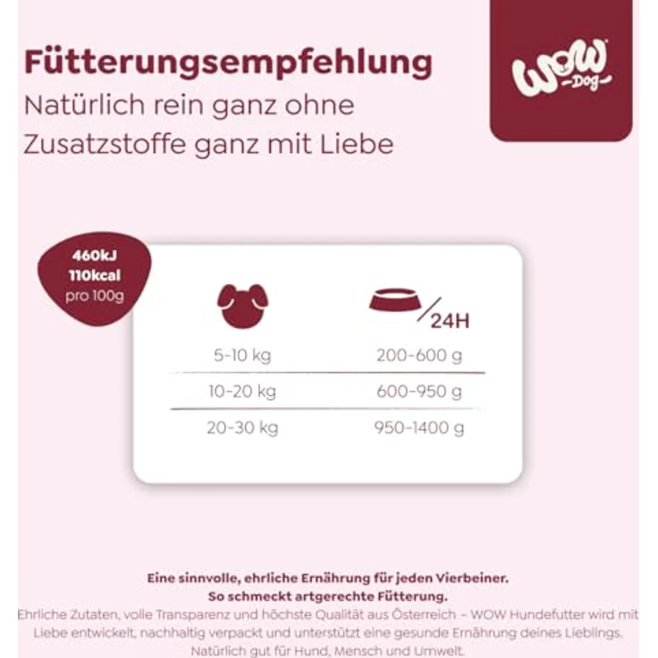WOW Adult 6 x 800 g - Wild, Hochwertiges Hundefutter mit Rind, Lachs, Pute, Wild und Lamm, ohne Getreide, reich an Proteinen und Vitalstoffen – Bild 6