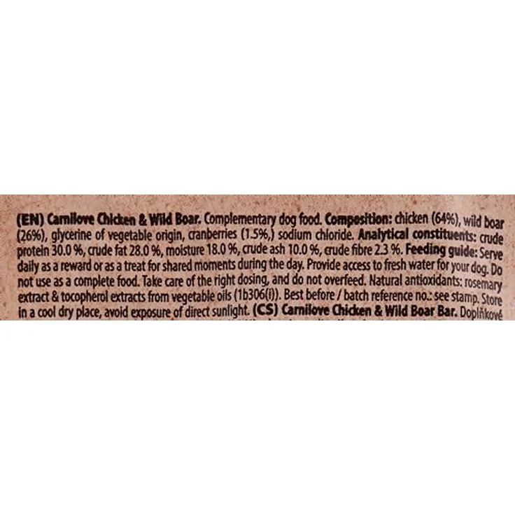 Carnilove Dog - Meat Jerky - Proteinriegel für Hunde aus Huhn und Wildschwein, 100g – Bild 2