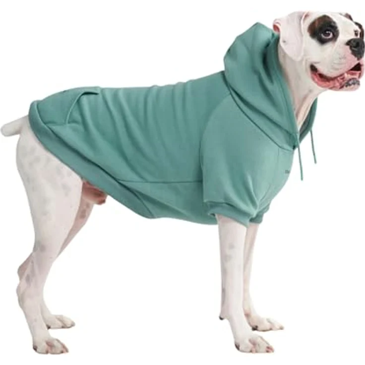 Spark Paws Hunde-Kapuzenpullover – Premium Butter-Stretch-Stoff, beruhigendes Fleece-Innenfutter, Teal, 3XL – Bild 1
