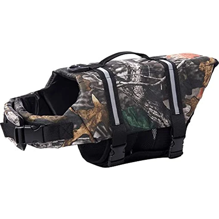 Izefia Hund Schwimmweste, Sicherheitsmantel mit Griff für kleine Hunde, Brustumfang 41-53 cm, Tarnung, Größe S – Bild 1