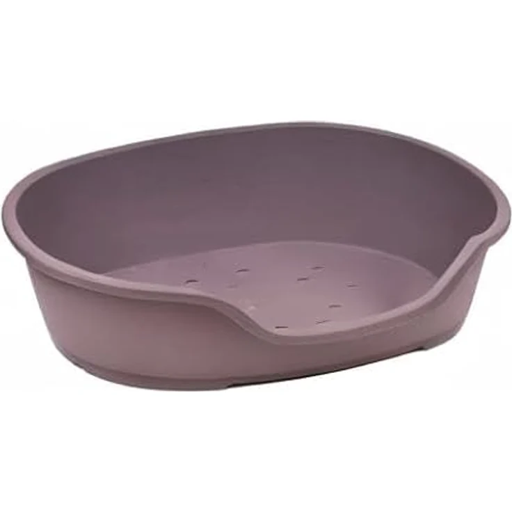 adena Hundekorb 58 cm, robustes Hundebett aus Vollkunststoff mit Anti-Rutsch-Füßen, taupe – Bild 4