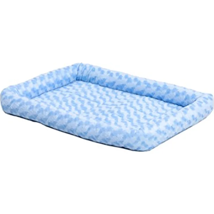 MidWest Homes for Pets QuietTime Fashion XS-Hundebett, Kunstfell-Randpolster in Blau, ultraweich, maschinenwaschbar, geeignet für 59 cm große Käfige und Boxen für kleine Hunde und Katzen