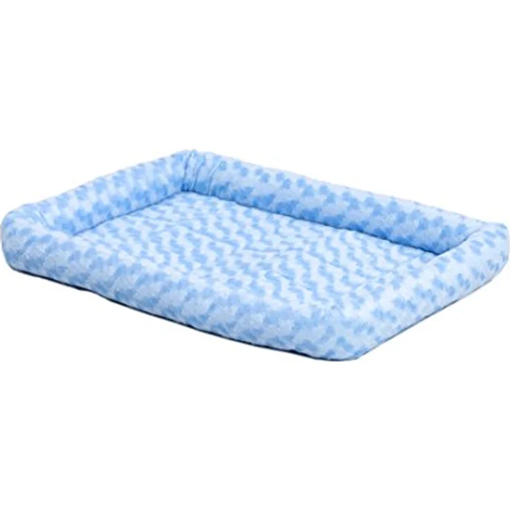 MidWest Homes for Pets QuietTime Fashion XS-Hundebett, Kunstfell-Randpolster in Blau, ultraweich, maschinenwaschbar, geeignet für 59 cm große Käfige und Boxen für kleine Hunde und Katzen – Bild 1