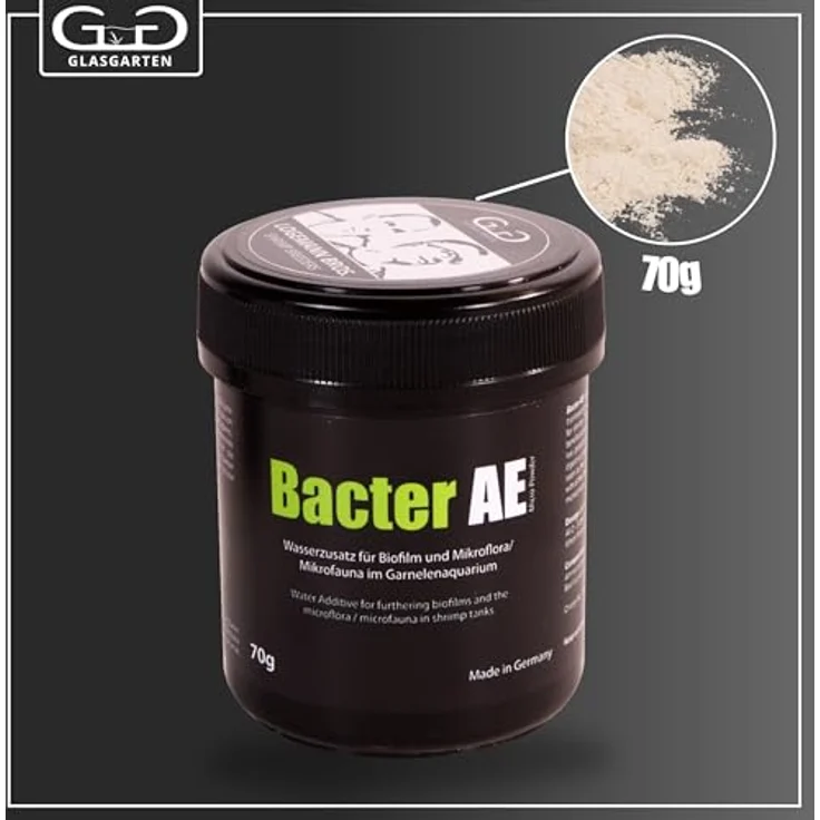 GG GLASGARTEN Bacter AE | 70g – Premium Wasserzusatz mit Mikroorganismen zur Verbesserung der Wasserqualität und Entwicklung eines natürlichen Biofilms für Aquarien – Bild 2