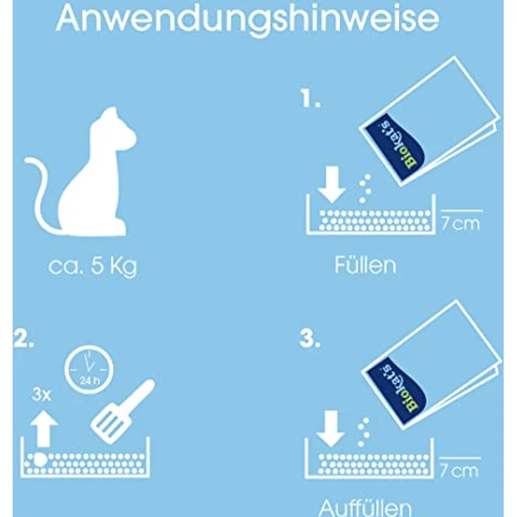 Biokat's Diamond Care Fresh Katzenstreu, Klumpstreu mit Babypuder-Duft, Bentonit mit Aktivkohle und Aloe Vera, 10 L – Bild 5