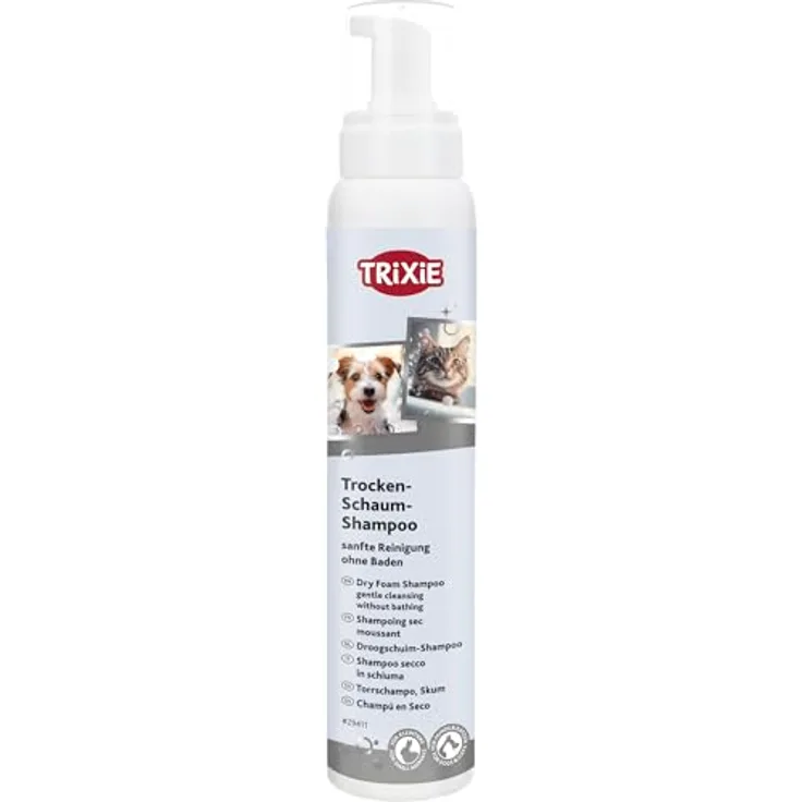 Trixie 29411 Trocken-Schaum-Shampoo, 450 ml für Hunde und Katzen, desodorierend und reisefreundlich