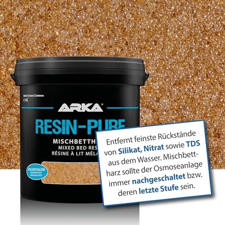ARKA Mischbettharz Osmoseanlage 20 L, Vollentsalzer für Resinfilter, senkt TDS, Silikat, Nitrat & Phosphat, geeignet für Meerwasser & Süßwasser – Bild 4