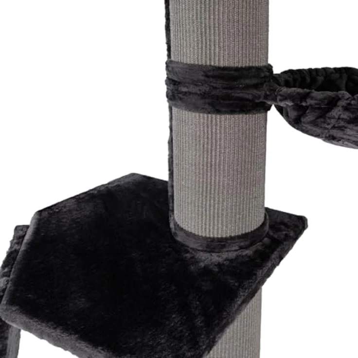 Canadian Cat Company Kratzbaum Regina XL, Kratzstamm für Katzen, anthrazit, 60 x 60 x 165 cm, mit 2 Liegemulden und 20 cm Kratzsäulen – Bild 5